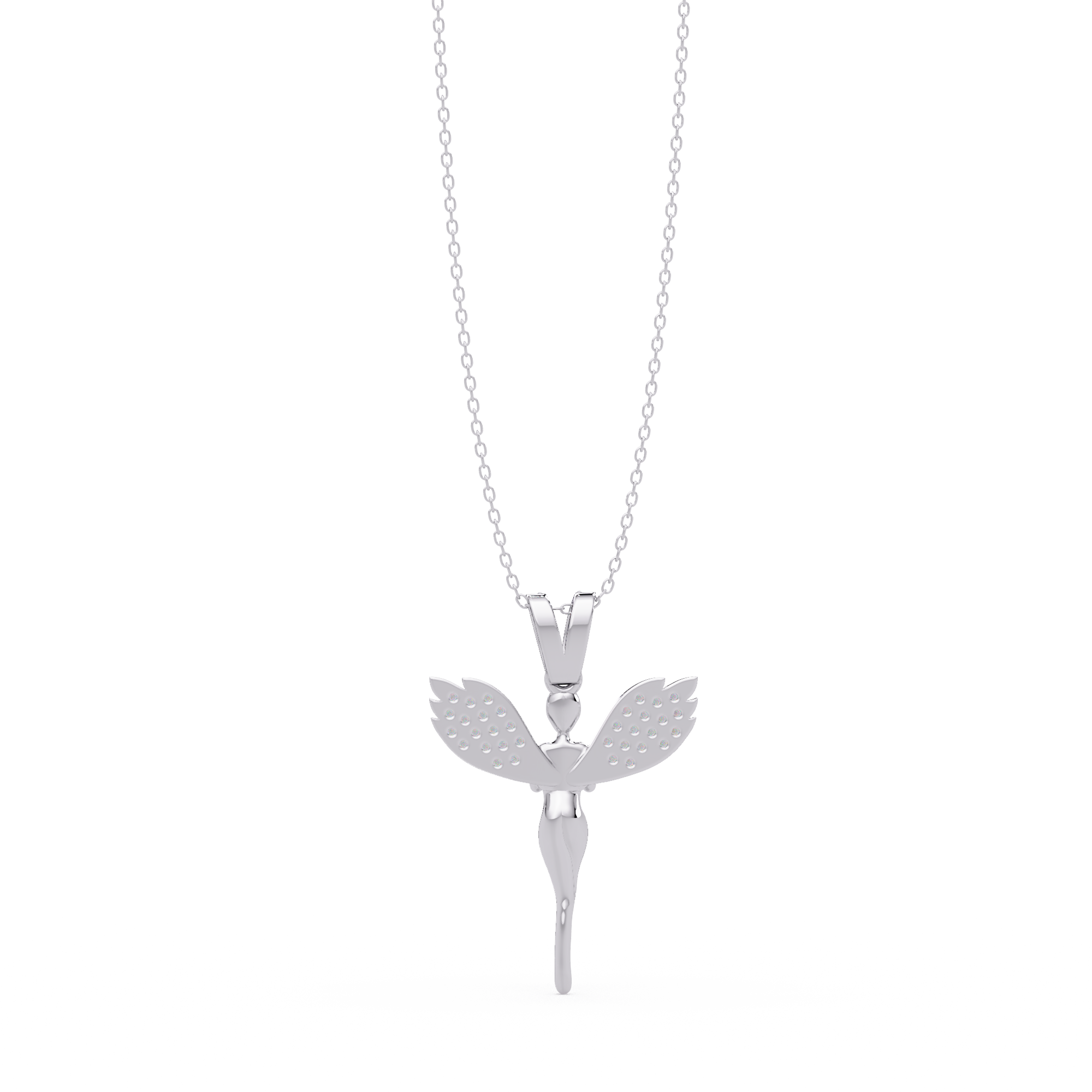 Angel Wings vvs Moissanite Diamond Pendant
