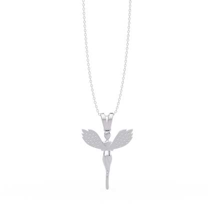 Angel Wings vvs Moissanite Diamond Pendant