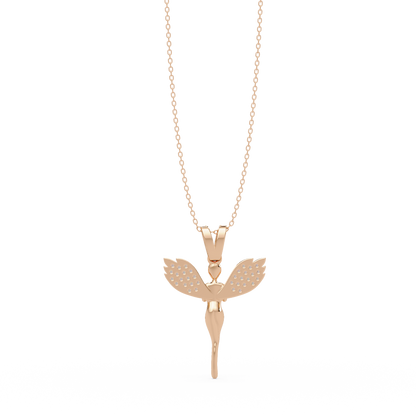 Angel Wings vvs Moissanite Diamond Pendant