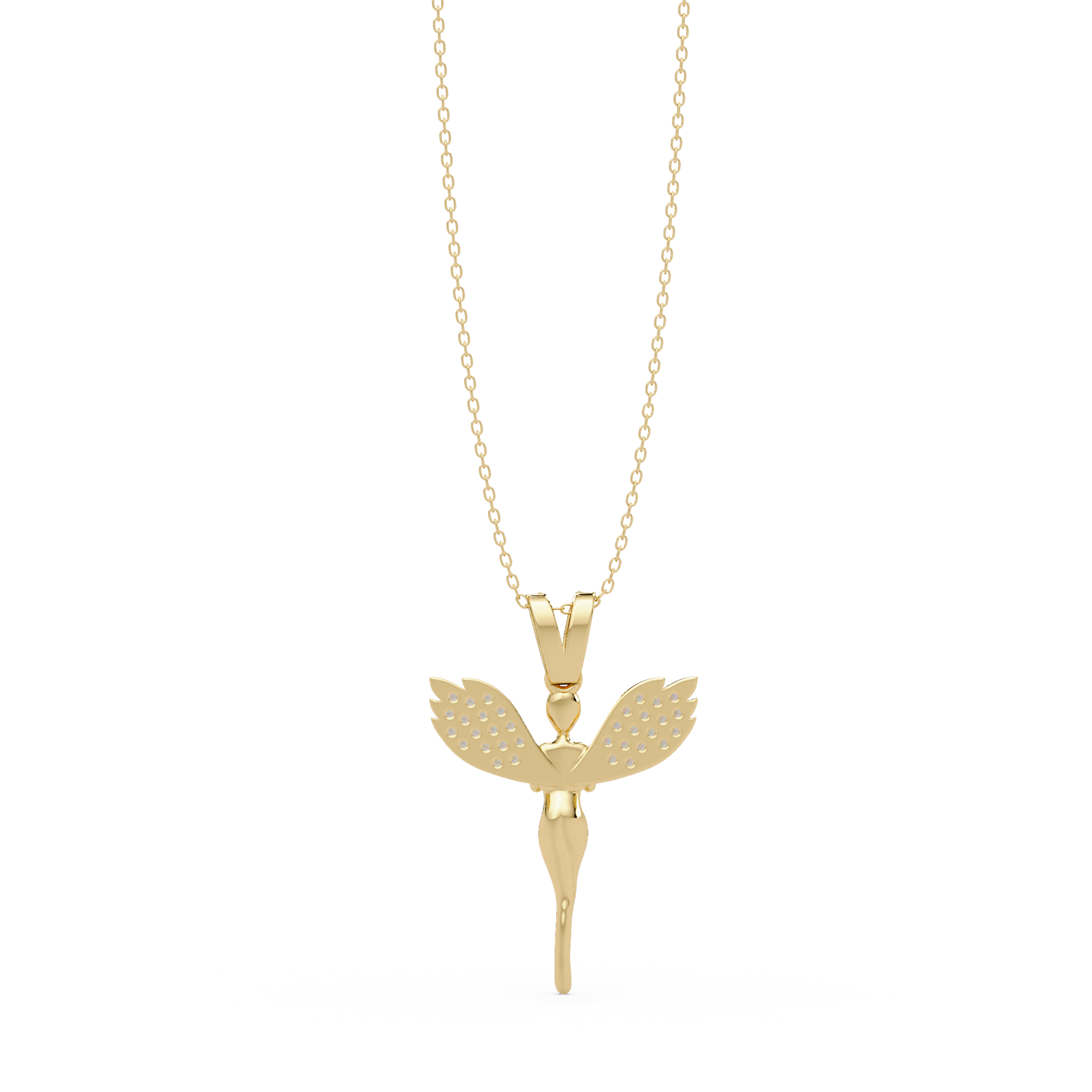 Angel Wings vvs Moissanite Diamond Pendant