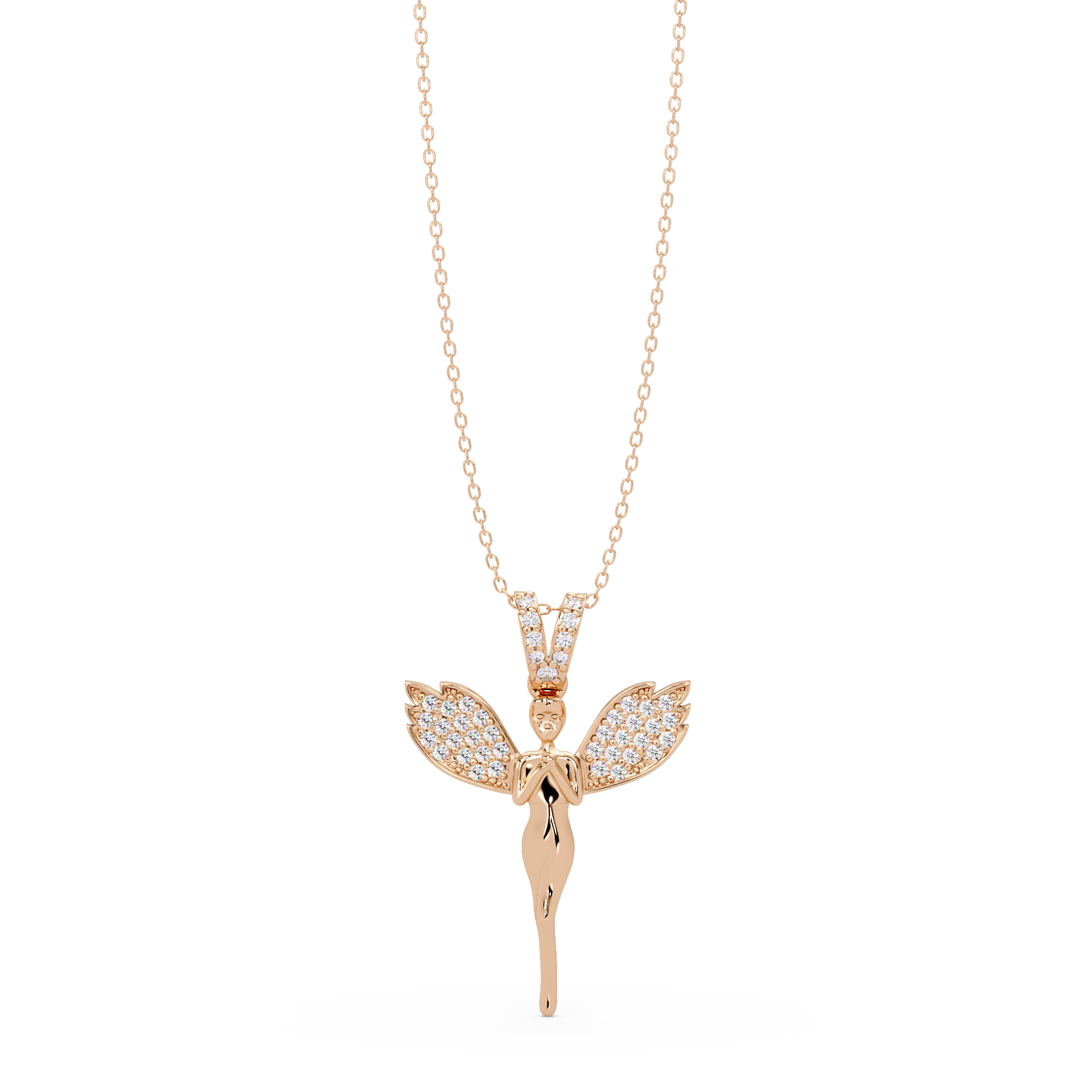 Angel Wings vvs Moissanite Diamond Pendant