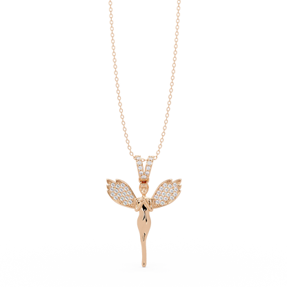 Angel Wings vvs Moissanite Diamond Pendant