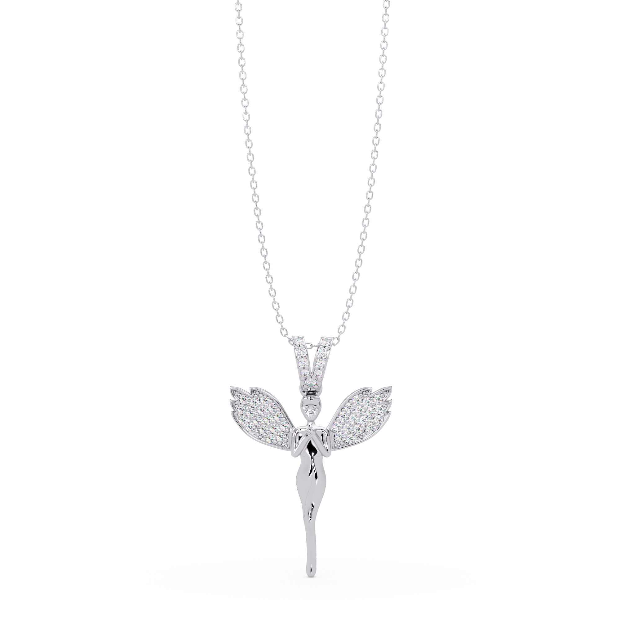 Angel Wings vvs Moissanite Diamond Pendant