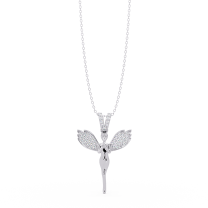 Angel Wings vvs Moissanite Diamond Pendant