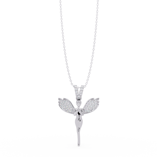 Angel Wings vvs Moissanite Diamond Pendant