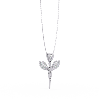 Angel Wings vvs Moissanite Diamond Pendant