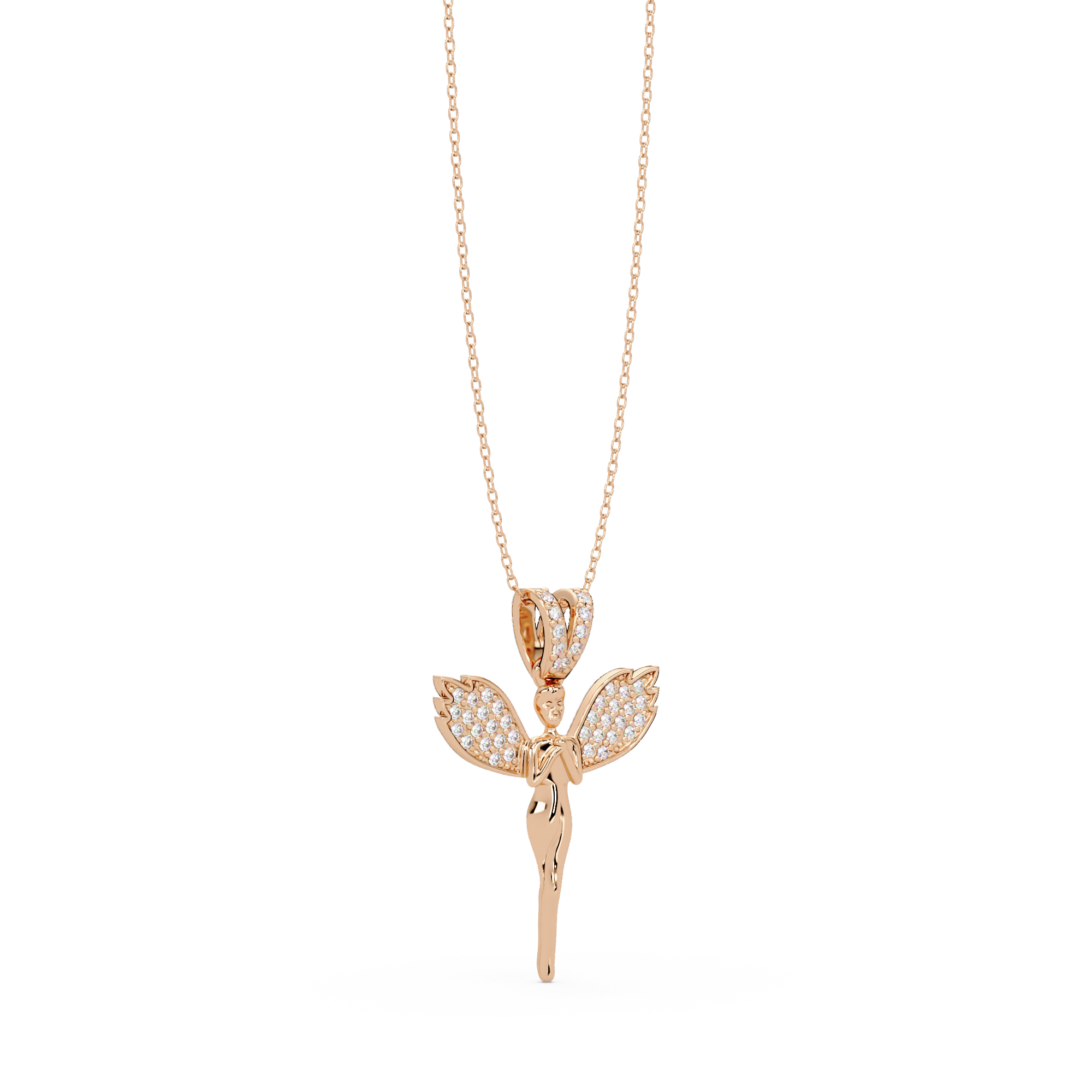 Angel Wings vvs Moissanite Diamond Pendant