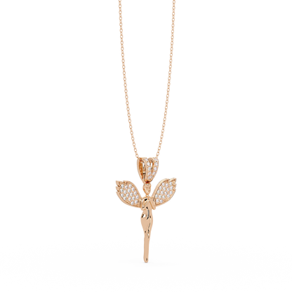 Angel Wings vvs Moissanite Diamond Pendant