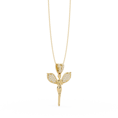 Angel Wings vvs Moissanite Diamond Pendant