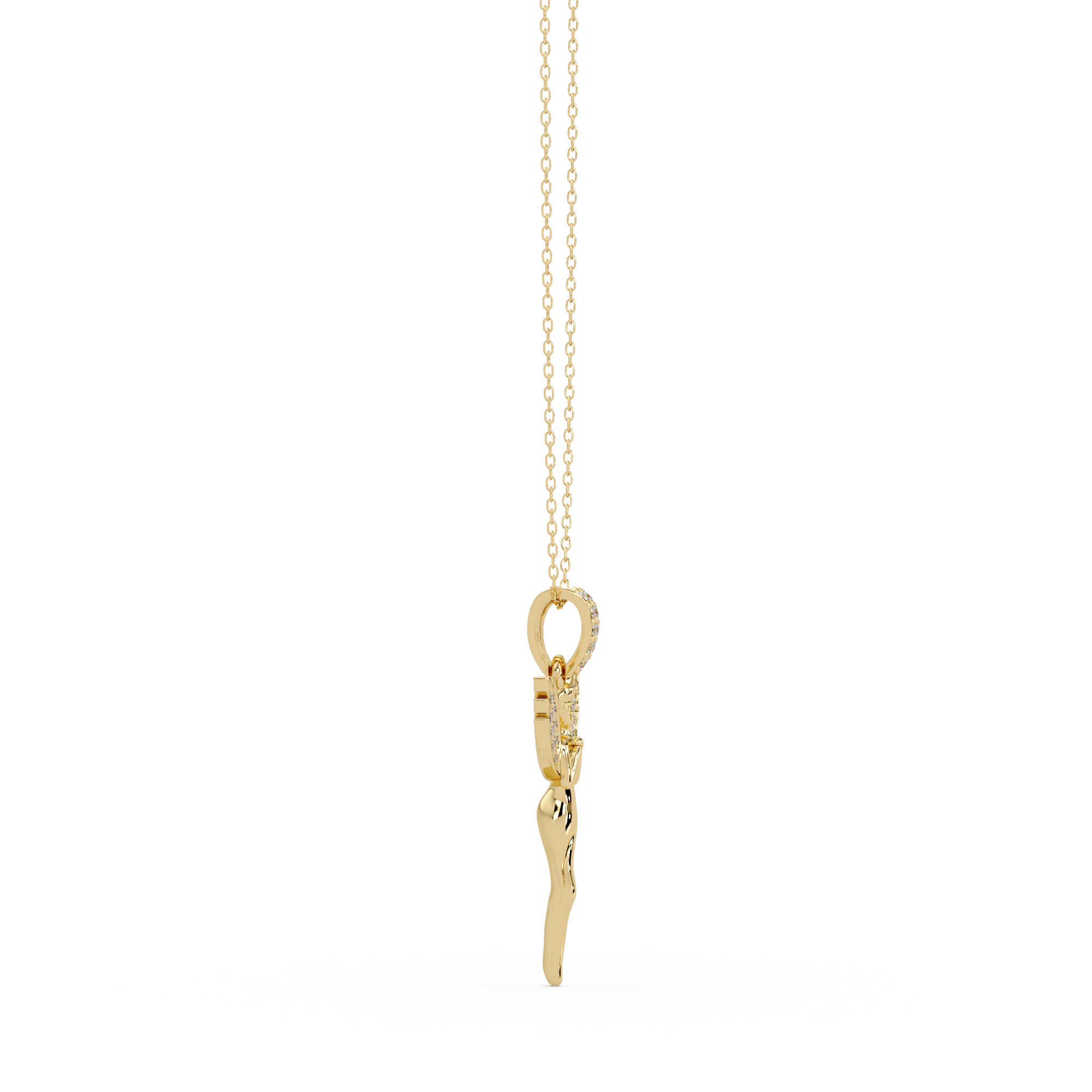 Angel Wings vvs Moissanite Diamond Pendant