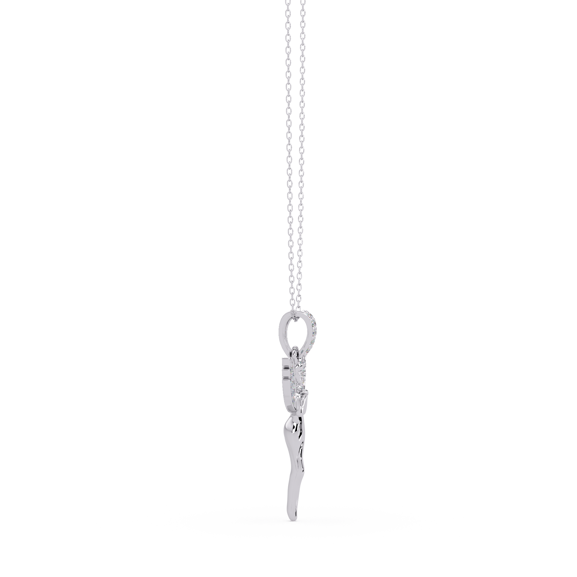 Angel Wings vvs Moissanite Diamond Pendant