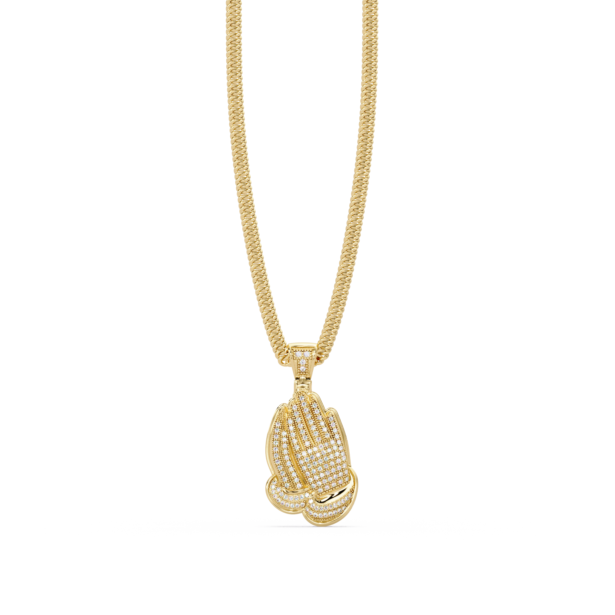 VVS Moissanite Diamond Hand Gesture Custom Design Pendant