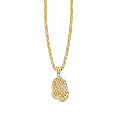 VVS Moissanite Diamond Hand Gesture Custom Design Pendant