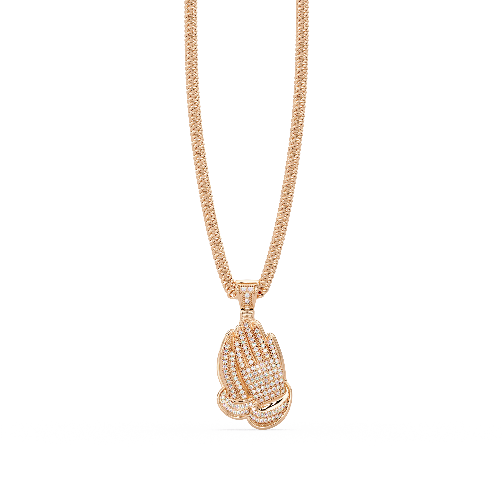 VVS Moissanite Diamond Hand Gesture Custom Design Pendant