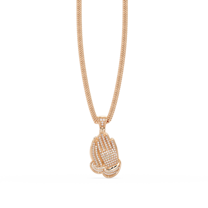 VVS Moissanite Diamond Hand Gesture Custom Design Pendant
