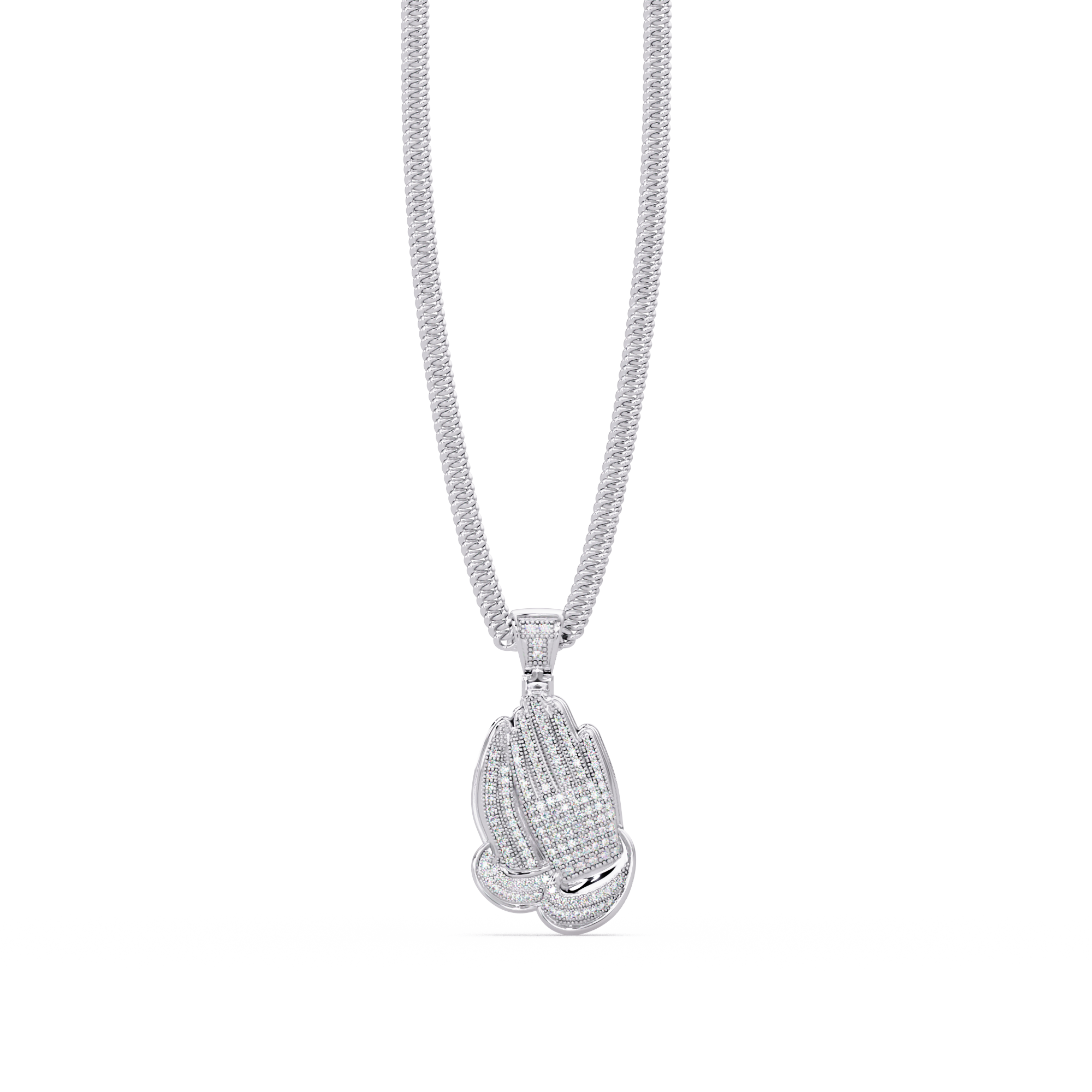 VVS Moissanite Diamond Hand Gesture Custom Design Pendant