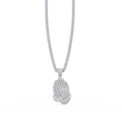 VVS Moissanite Diamond Hand Gesture Custom Design Pendant