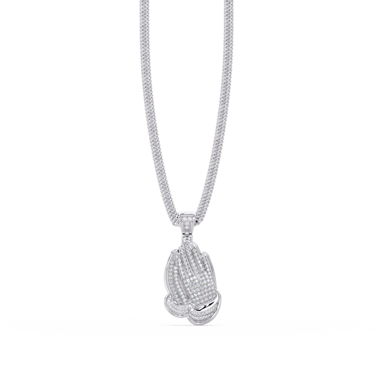 VVS Moissanite Diamond Hand Gesture Custom Design Pendant