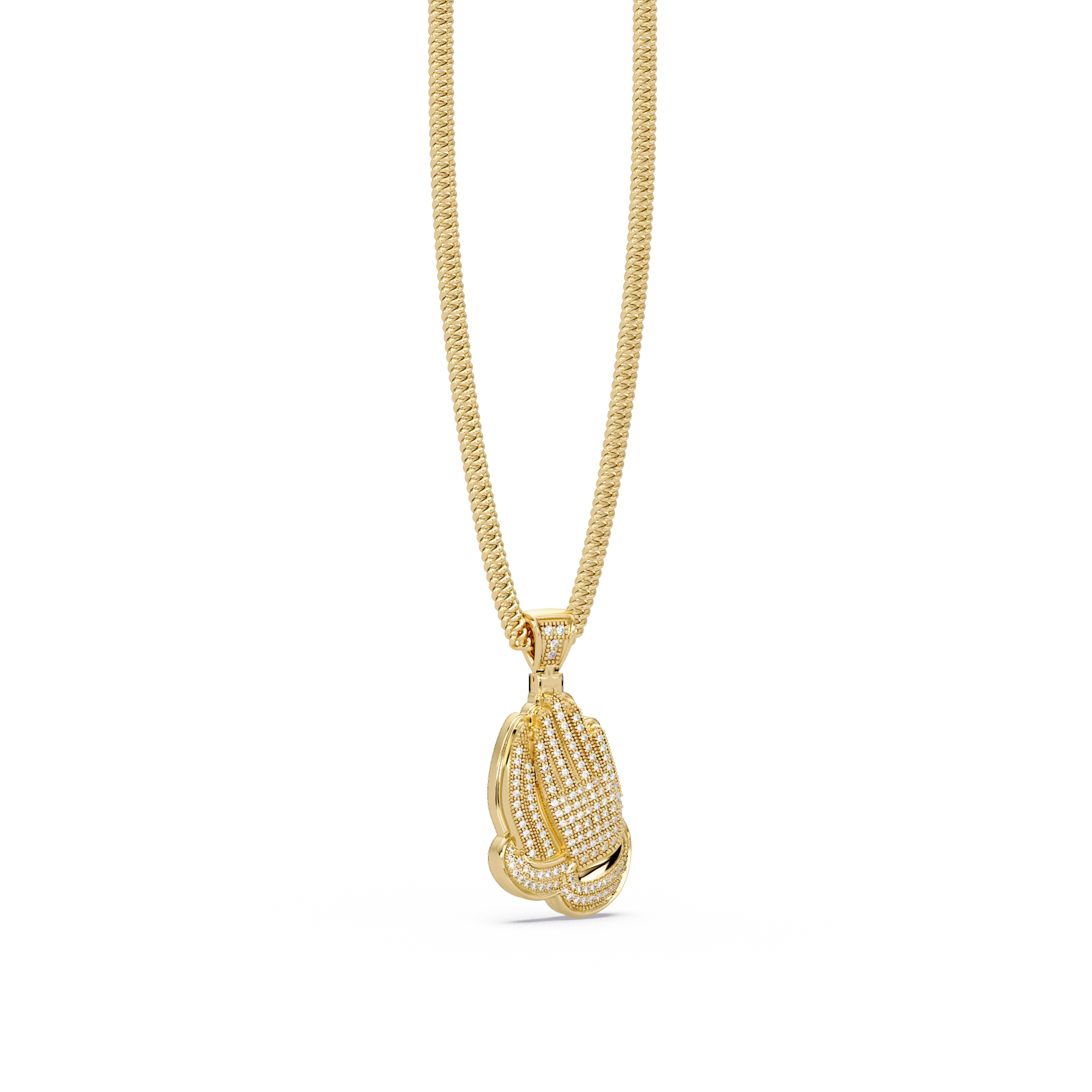VVS Moissanite Diamond Hand Gesture Custom Design Pendant