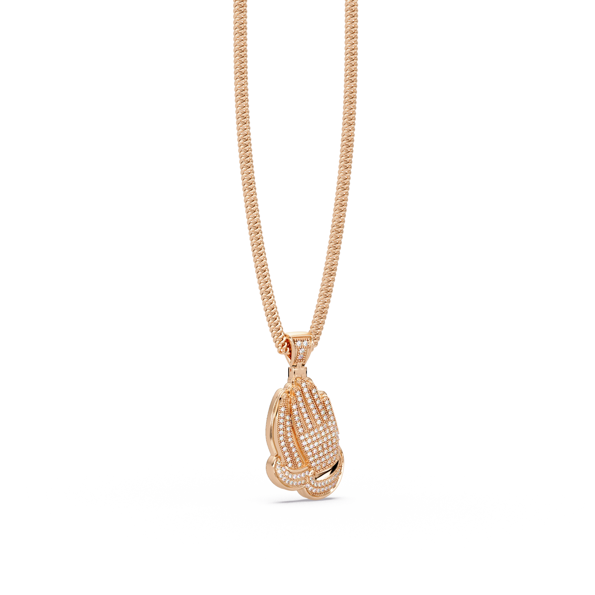 VVS Moissanite Diamond Hand Gesture Custom Design Pendant