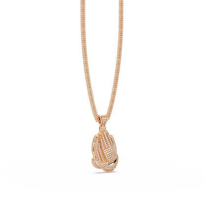 VVS Moissanite Diamond Hand Gesture Custom Design Pendant