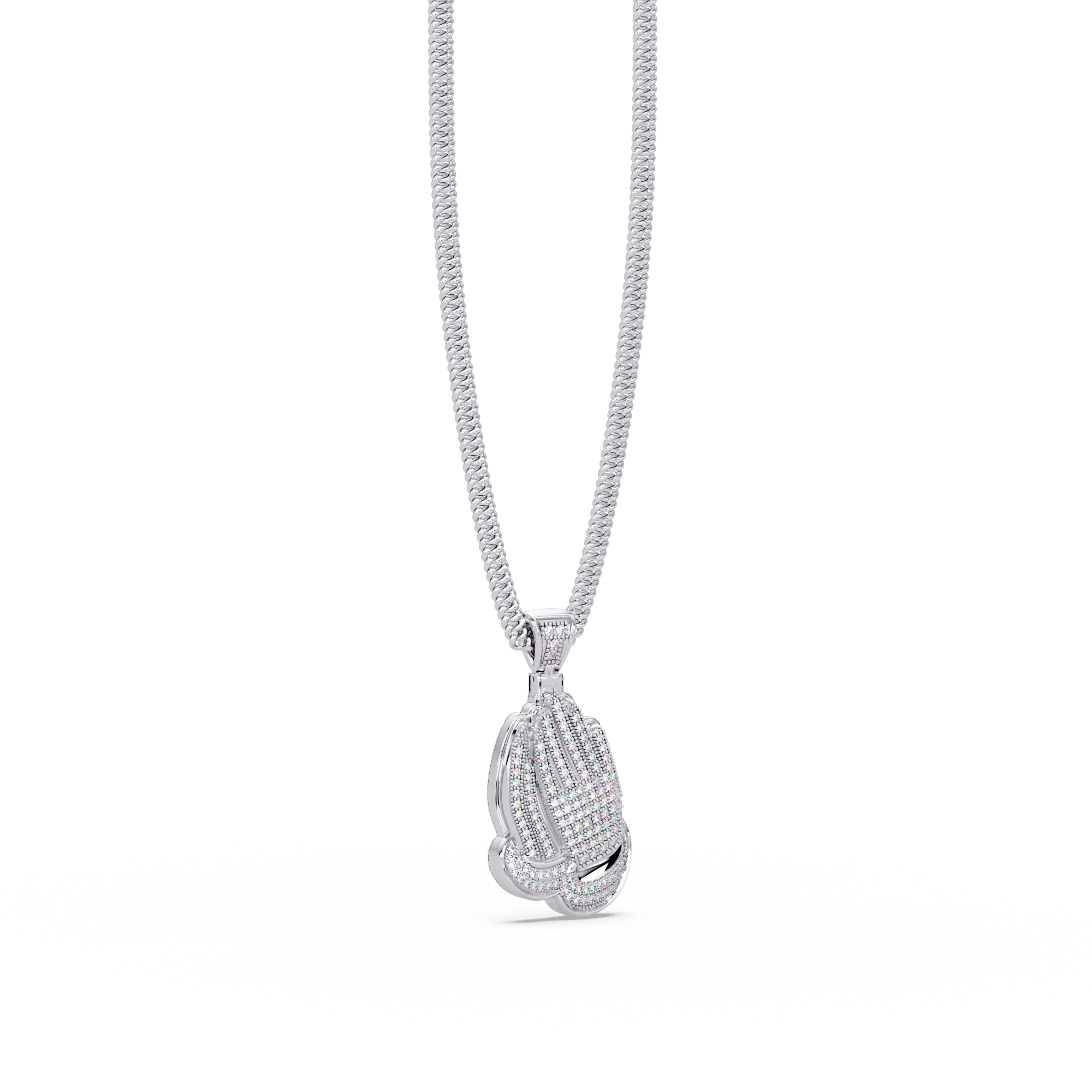 VVS Moissanite Diamond Hand Gesture Custom Design Pendant