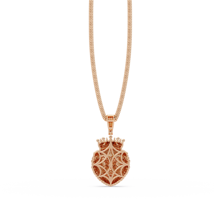 Crown Lion Head VVS Moissanite Diamond Statement Pendant