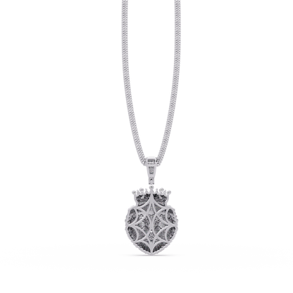 Crown Lion Head VVS Moissanite Diamond Statement Pendant