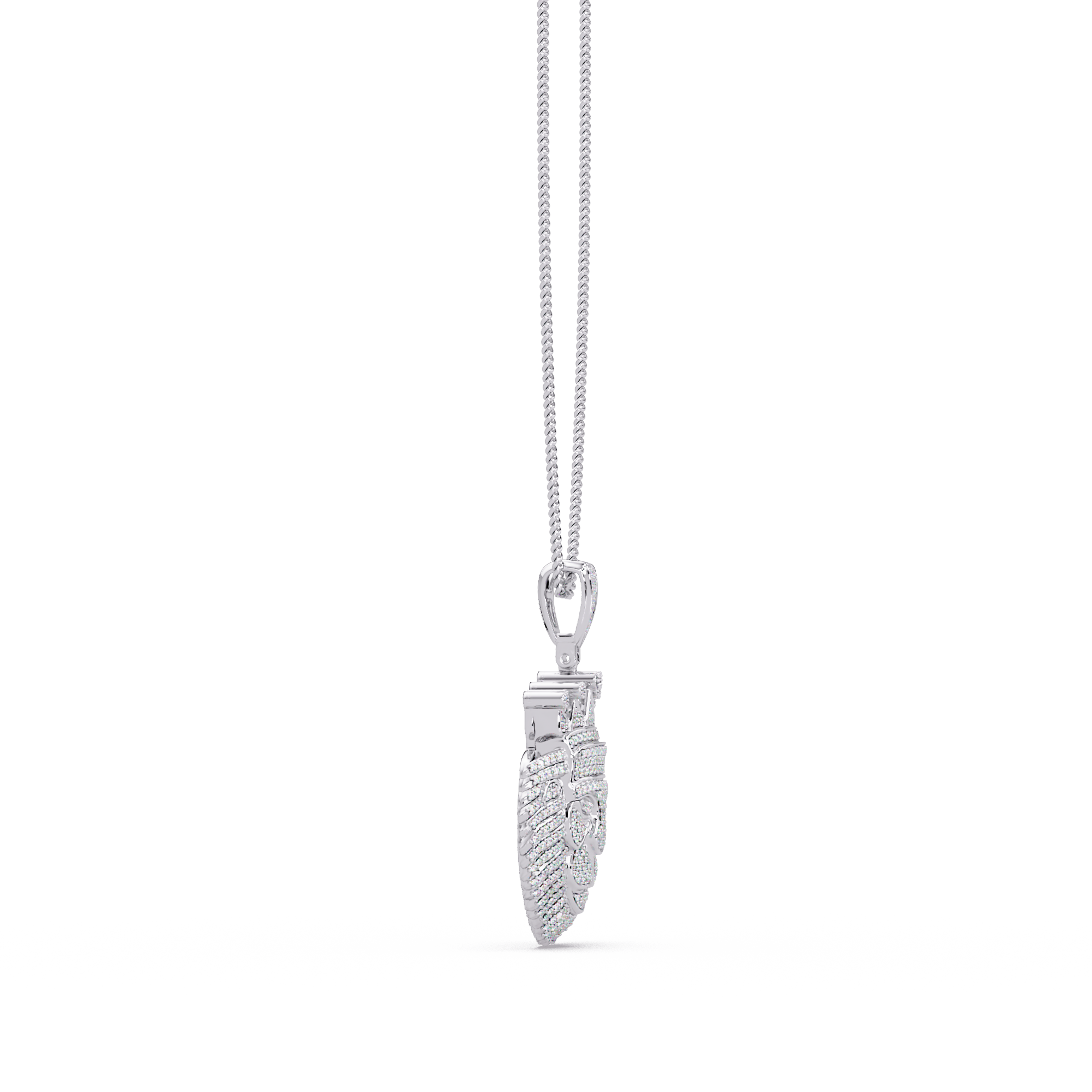 Crown Lion Head VVS Moissanite Diamond Statement Pendant