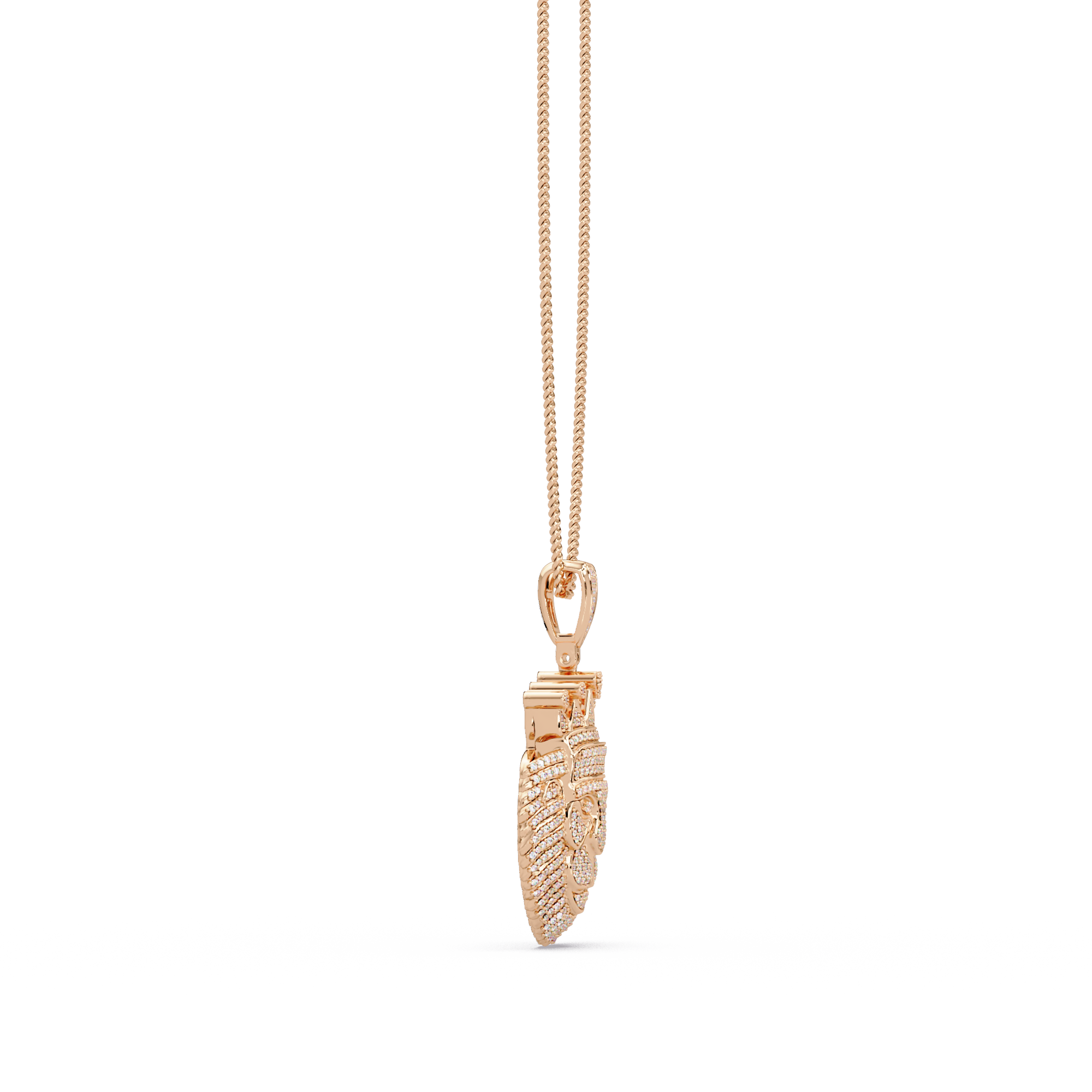 Crown Lion Head VVS Moissanite Diamond Statement Pendant