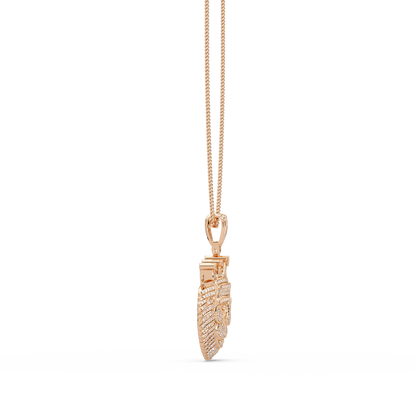 Crown Lion Head VVS Moissanite Diamond Statement Pendant