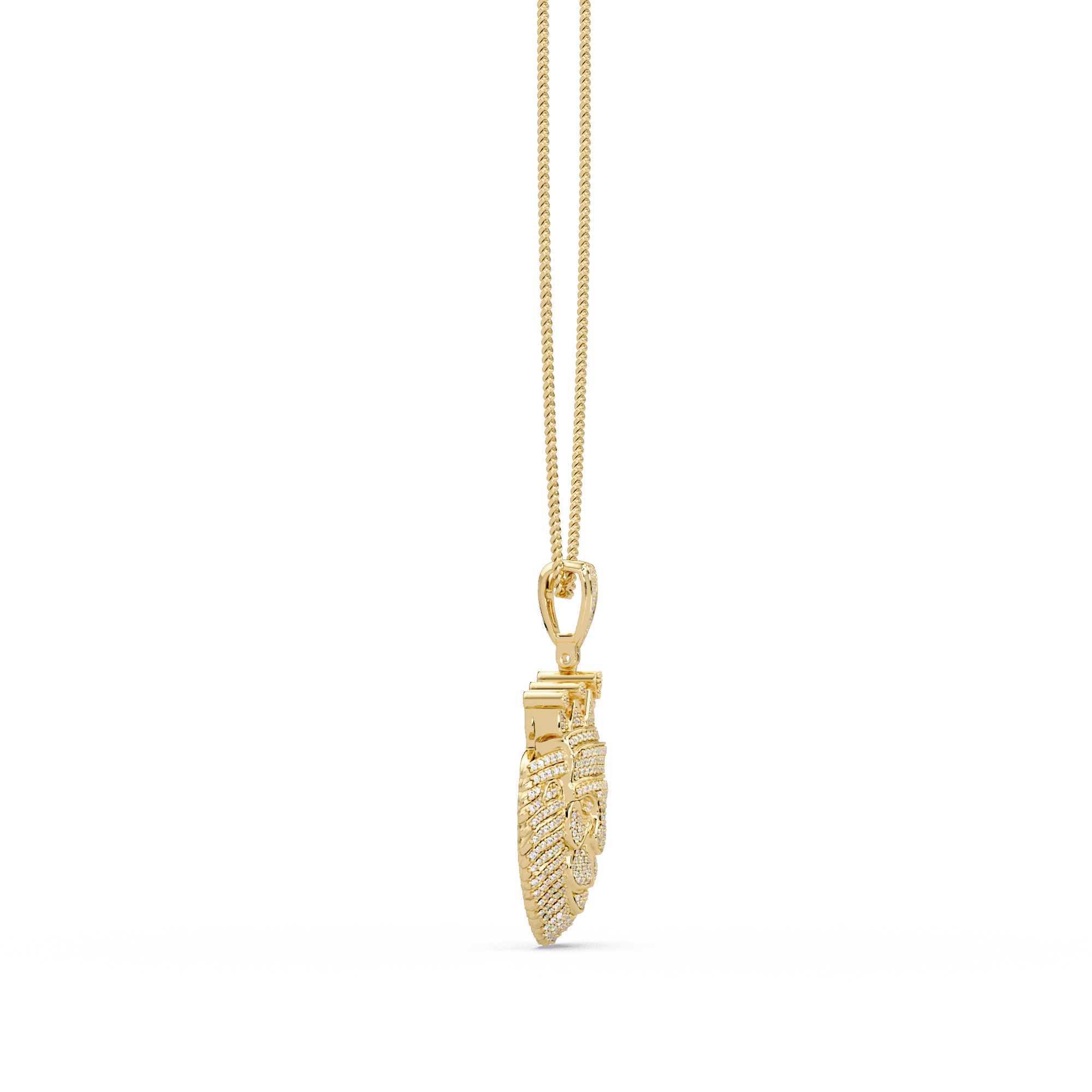 Crown Lion Head VVS Moissanite Diamond Statement Pendant