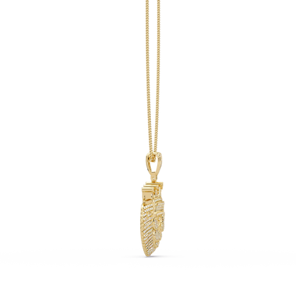 Crown Lion Head VVS Moissanite Diamond Statement Pendant