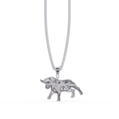 Majestic Ox VVS Moissanite Diamond Animal Love  Pendant