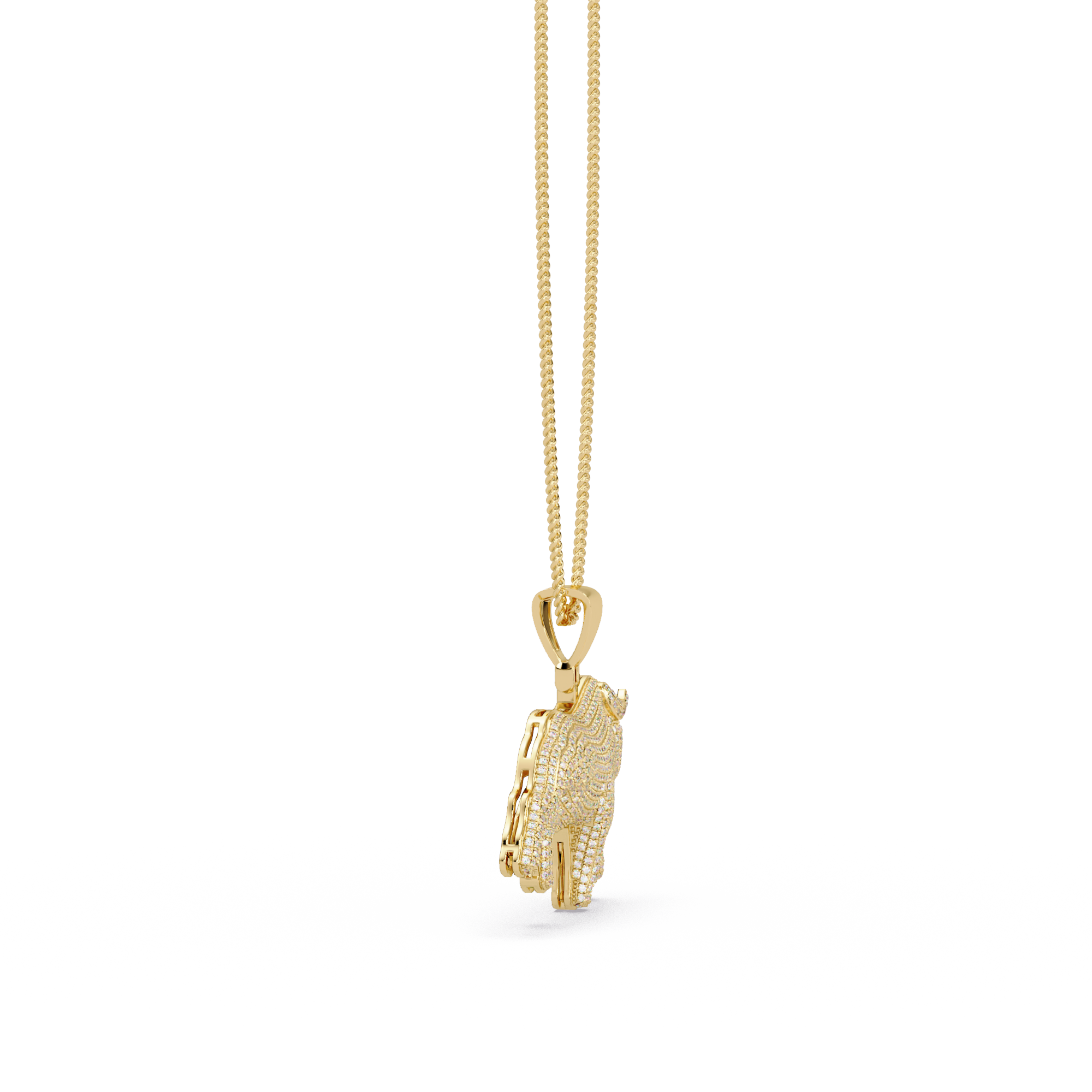 Majestic Ox VVS Moissanite Diamond Animal Love  Pendant