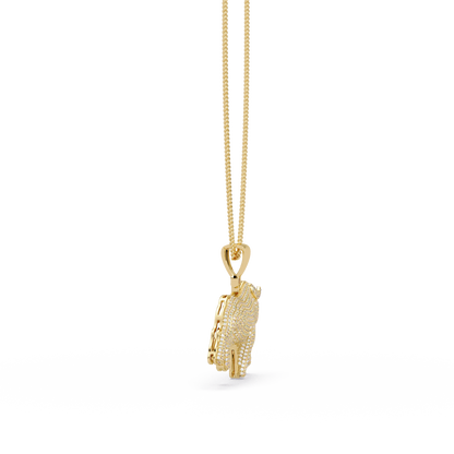 Majestic Ox VVS Moissanite Diamond Animal Love  Pendant