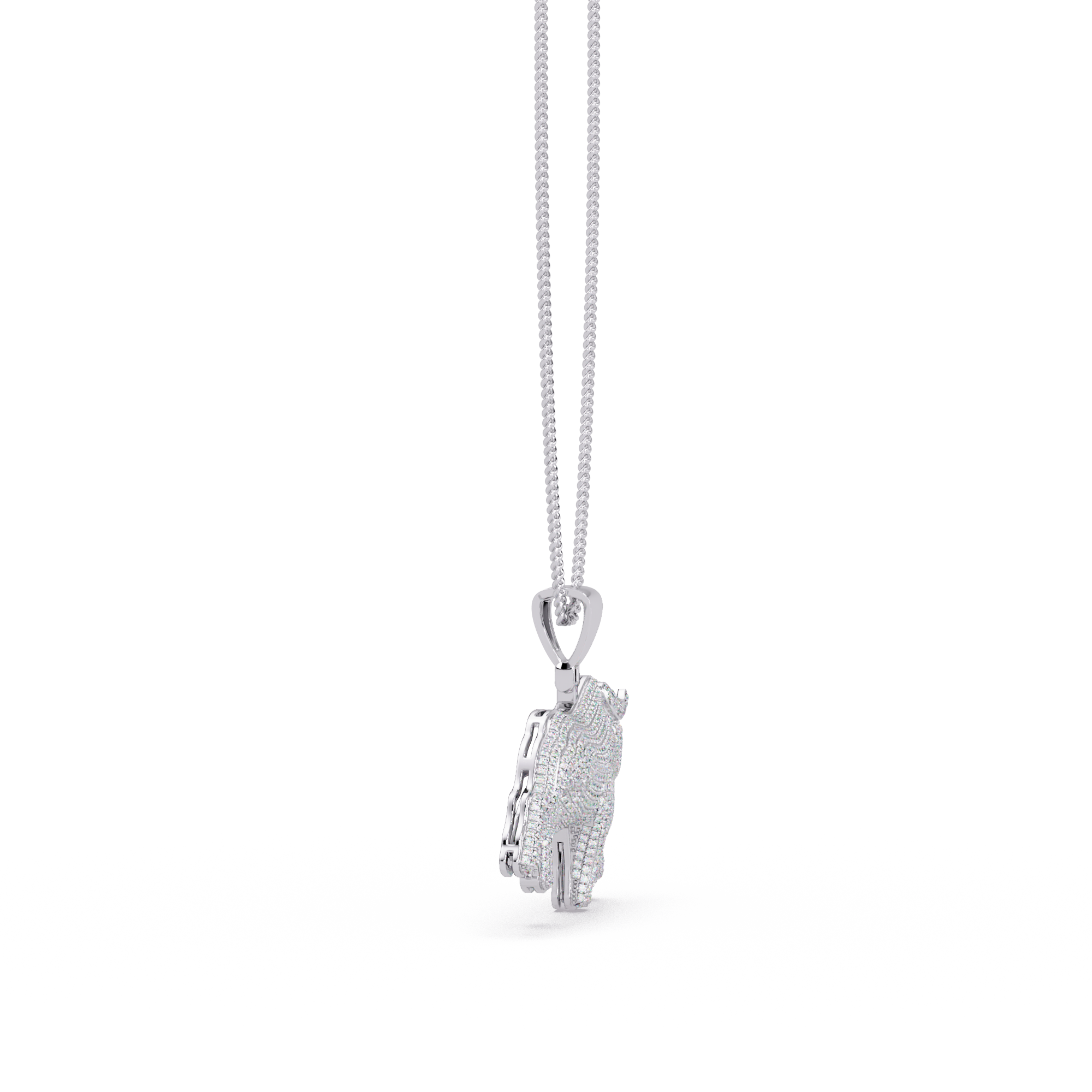 Majestic Ox VVS Moissanite Diamond Animal Love  Pendant