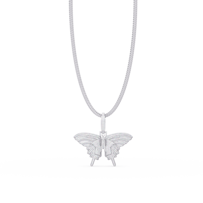 Butterfly VVS Moissanite Diamond Pendant Necklace