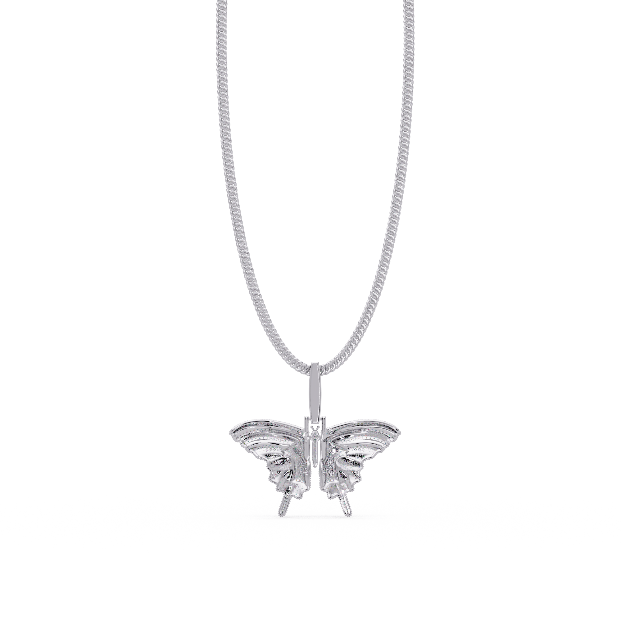 Butterfly VVS Moissanite Diamond Pendant Necklace