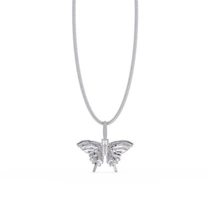 Butterfly VVS Moissanite Diamond Pendant Necklace