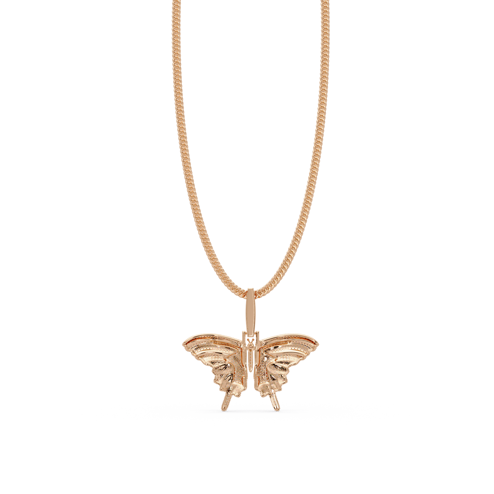 Butterfly VVS Moissanite Diamond Pendant Necklace