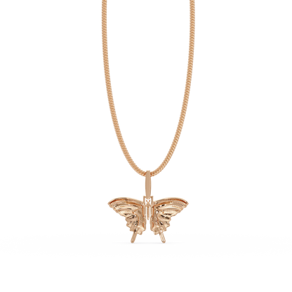 Butterfly VVS Moissanite Diamond Pendant Necklace