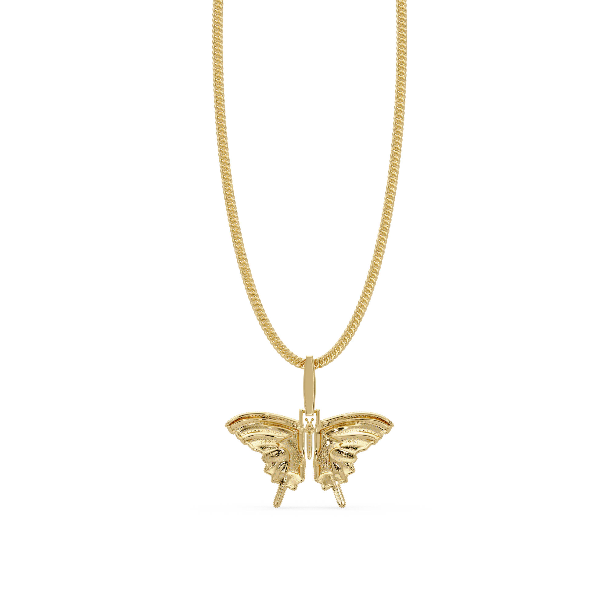 Butterfly VVS Moissanite Diamond Pendant Necklace