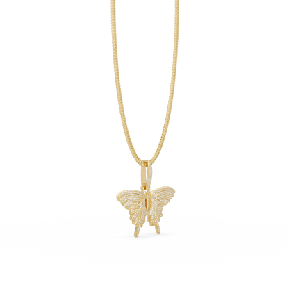 Butterfly VVS Moissanite Diamond Pendant Necklace