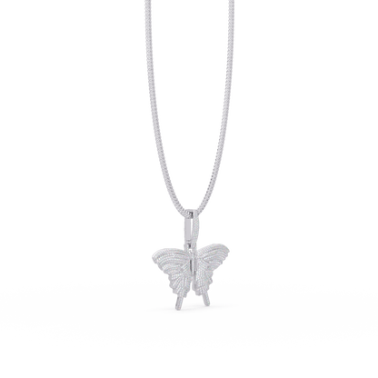 Butterfly VVS Moissanite Diamond Pendant Necklace