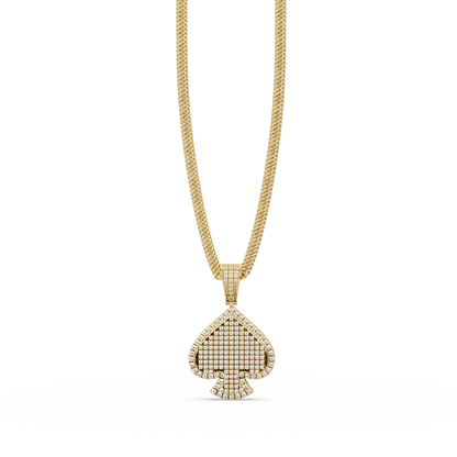 Ace of Spades VVS Moissanite Diamond Luxury Pendant