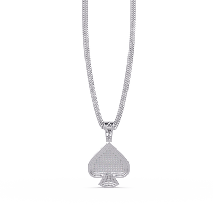 Ace of Spades VVS Moissanite Diamond Luxury Pendant