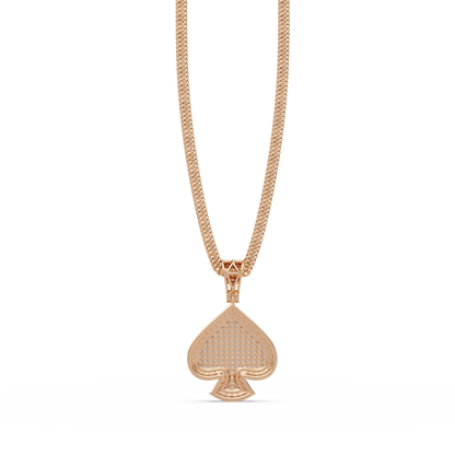 Ace of Spades VVS Moissanite Diamond Luxury Pendant