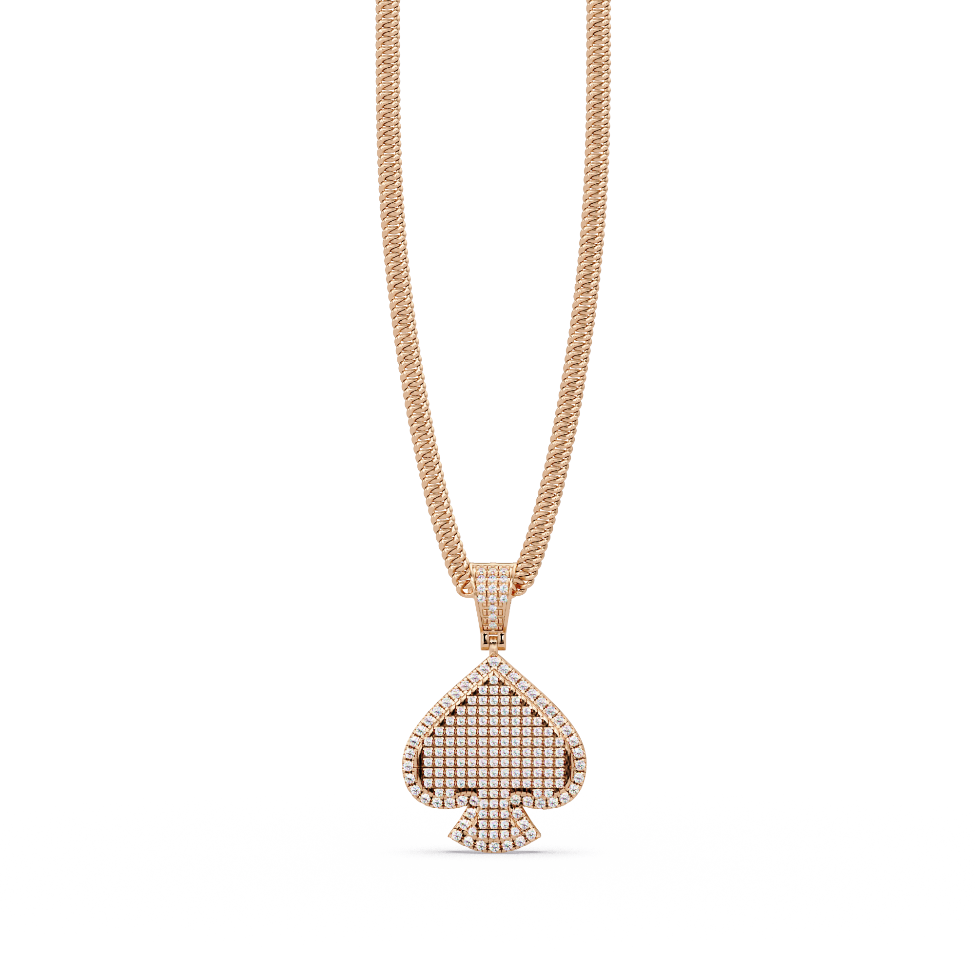 Ace of Spades VVS Moissanite Diamond Luxury Pendant