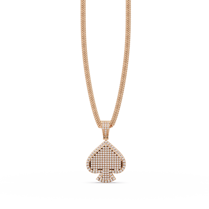 Ace of Spades VVS Moissanite Diamond Luxury Pendant